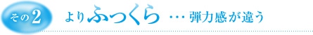 その2 よりふっくら・・・弾力感が違う