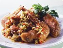 鶏の竜田焼き香味黒酢がけ