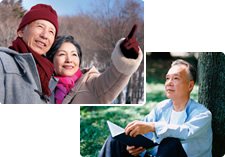 ご年配の夫婦と男性