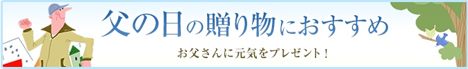 父の日の贈り物におすすめ　毎日がんばるお父さんに、感謝の気持ちを込めて。　2012年は6月17日
