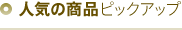 人気商品のピックアップ