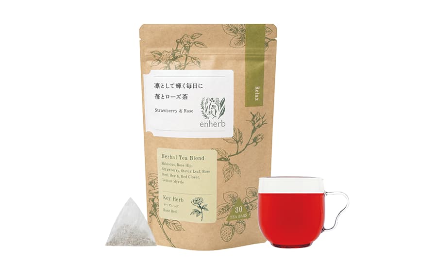 凛として輝く毎日に苺とローズ茶