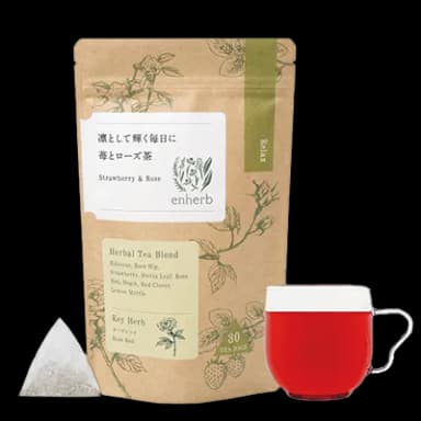 凛として輝く毎日に苺とローズ茶
