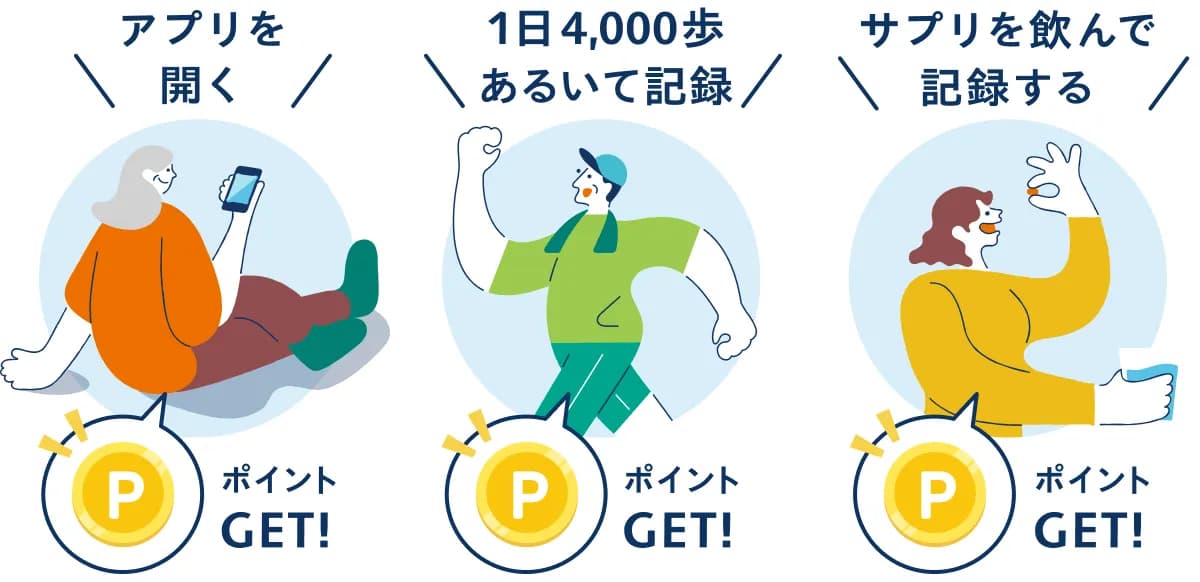 健康行動で貯まる