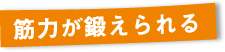 筋力が鍛えられる