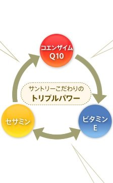 サントリーこだわりのトリプルパワー コエンザイムQ10 ビタミンE セサミン