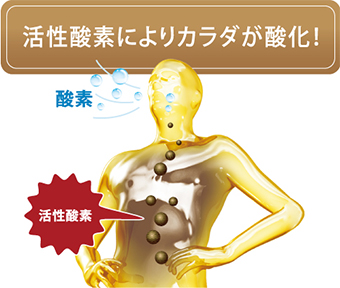 活性酸素によりカラダが酸化！