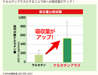 ケルセチンプラスにすることで体への吸収力がアップ