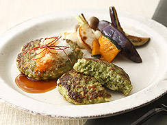グリーン豆腐バーグ
