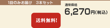 1回のみお届け　3本セット　
通常価格　6,270円（税込）　送料無料！