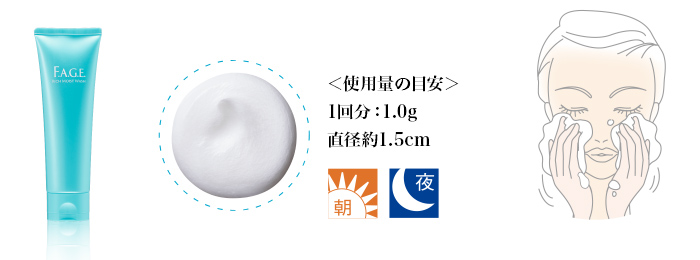 ＜使用量の目安＞1回分：1.0g 直径約1.5cm