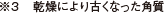 ※3 乾燥により古くなった角質