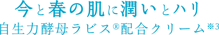 今と春の肌に潤いとハリ 自生力酵母ラビス®配合クリーム