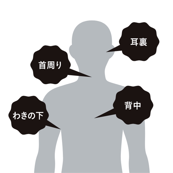 加齢臭の原因のイラス