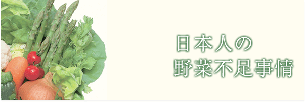日本人の野菜不足事情