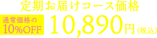 定期お届けコース価格 10,890円（税込）
