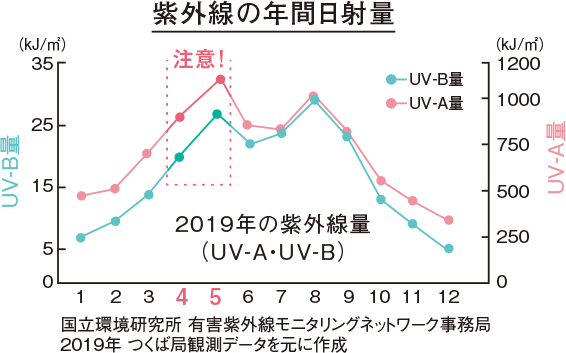 紫外線の年間日射量