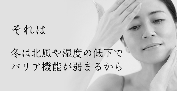 それは 冬は北風や湿度の低下でバリア機能が弱まるから