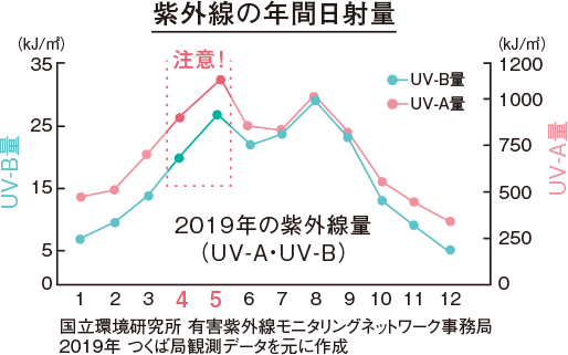 紫外線の年間日射量