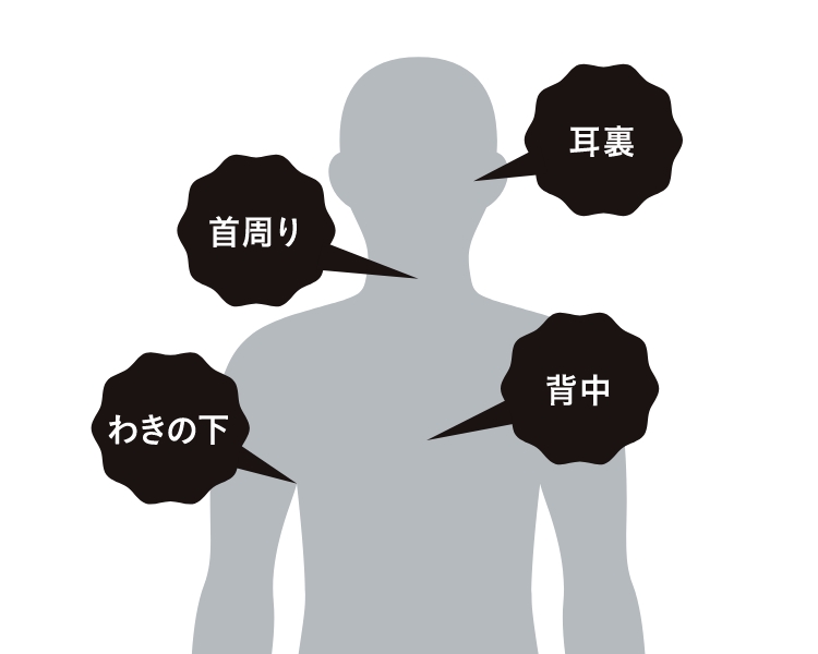 加齢臭の原因のイラス