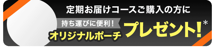 定期お届けコースご購入の方に持ち運びに便利！オリジナルポーチプレゼント！*