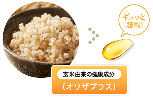 玄米由来の健康成分(オリザプラス)ギュッと凝縮!